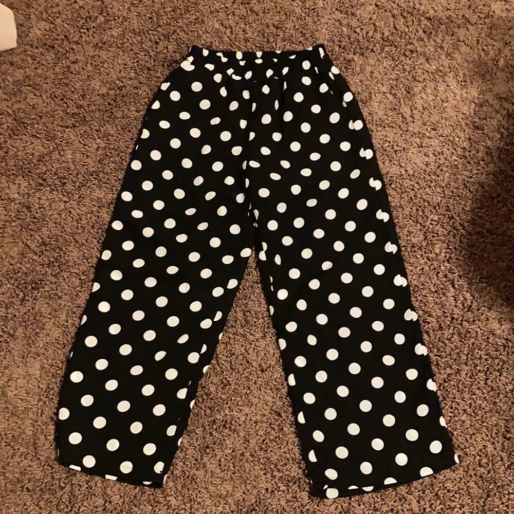 Polka dot wide ankle pants size 11/12